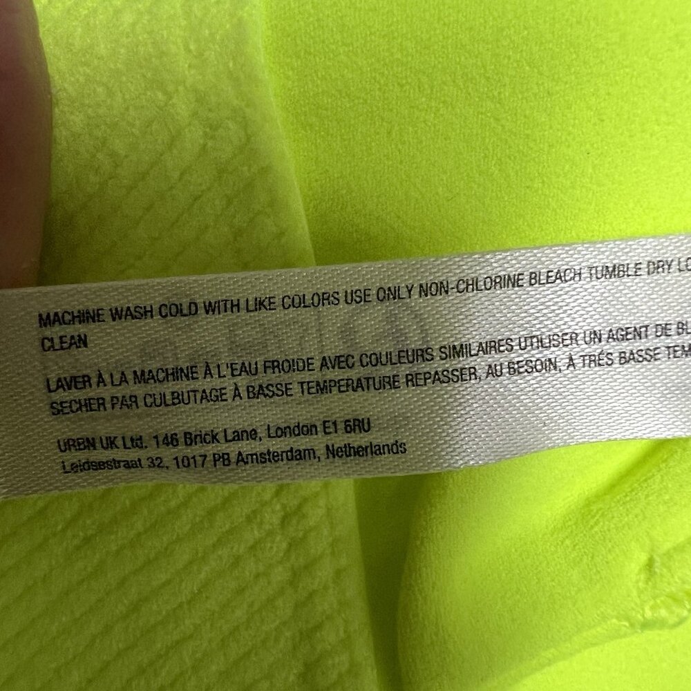 NWT $68 Free People X Hatch Maternity Square Neck Bra Size Medium Neon Yellow - Picture 12 of 15